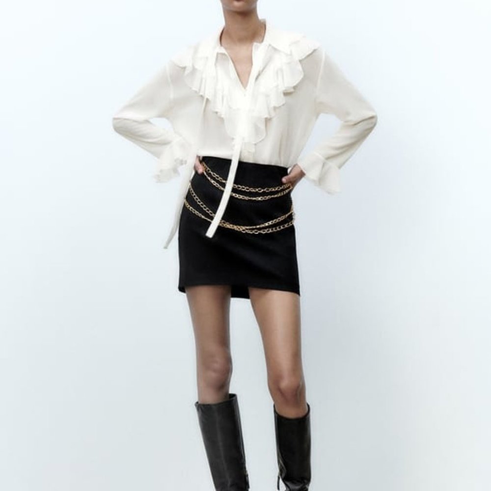 ZARA MINI CHAIN SKIRT/ZARA PARTY SKIRT /ZARA FORMAL SKIRT/ new without tags